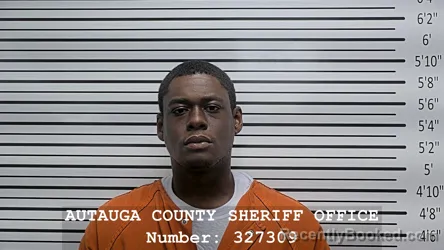 Mugshot of Jaheim Rayshaud Green booked in Autauga County, Alabama on August 28, 2026