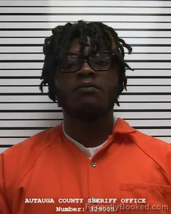 Mugshot of HUTREAL HUNTAVIOUS HUDSON booked in Autauga County, Alabama on April 13, 2026