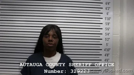 Mugshot of AISHA LAONDIE DAVIS booked in Autauga County, Alabama on May 18, 2026