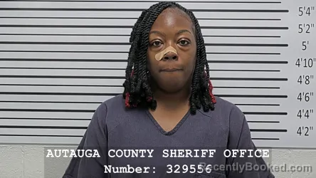 Mugshot of TIA LOUSE HUNTER booked in Autauga County, Alabama on July 9, 2026