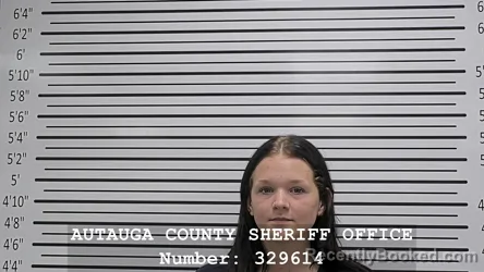 Mugshot of MCKENZIE TONEY booked in Autauga County, Alabama on July 19, 2026