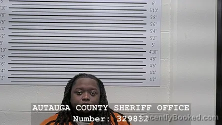 Mugshot of Ty'quarious Murray booked in Autauga County, Alabama on August 26, 2026