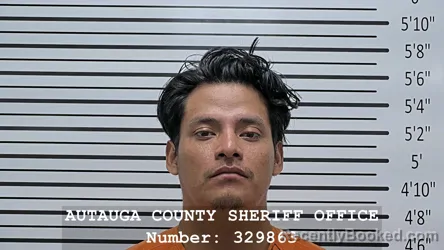 Mugshot of Jorge Luis Perez booked in Autauga County, Alabama on August 29, 2026