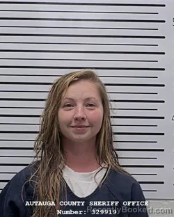 Mugshot of Haley Christina Walker booked in Autauga County, Alabama on September 8, 2026