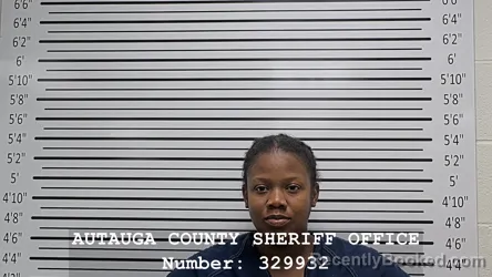 Mugshot of Naterica Craig booked in Autauga County, Alabama on September 12, 2026