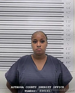 Mugshot of Tatyana Williams booked in Autauga County, Alabama on October 24, 2026