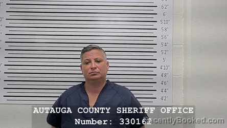 Mugshot of Sandra Brock booked in Autauga County, Alabama on October 25, 2026