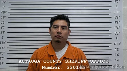 Mugshot of Christian Espinoza-Ruiz booked in Autauga County, Alabama on October 26, 2026