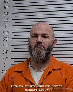 Mugshot of JOHN AUBREY GRIZZELL booked in Autauga County, Alabama on July 7, 2026