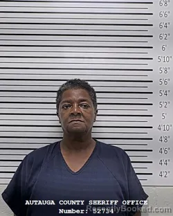 Mugshot of Chalonda Davis booked in Autauga County, Alabama on September 16, 2026