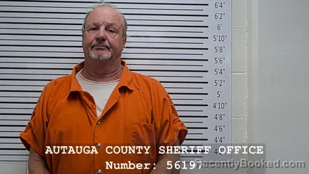 Mugshot of James Edward Inman booked in Autauga County, Alabama on September 7, 2026