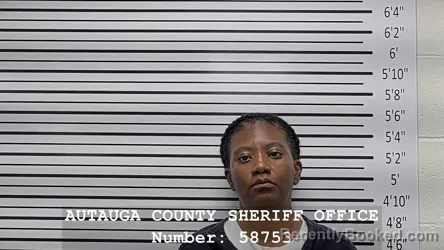 Mugshot of MELINDA TAKEYIA WOODS booked in Autauga County, Alabama on July 23, 2026