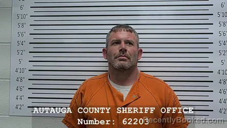Mugshot of Joseph Charles Watts booked in Autauga County, Alabama on October 22, 2026