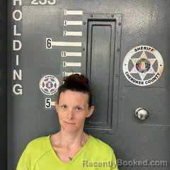 Mugshot of Brittany Edwards booked in Cherokee County, Alabama on August 9, 2026