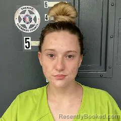 Mugshot of Gracie Hunter booked in Cherokee County, Alabama on August 22, 2026