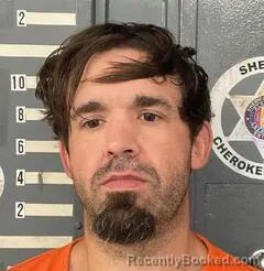 Mugshot of Bradley Rogers booked in Cherokee County, Alabama on September 15, 2026