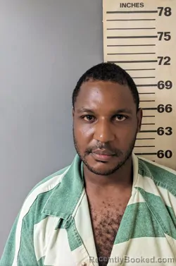 Mugshot of Justin Rashard Hunter booked in Covington County, Alabama on August 25, 2026