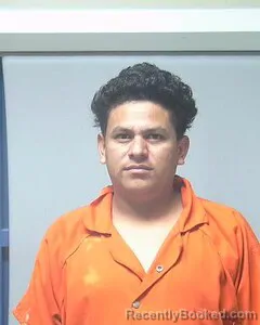 Mugshot of Miguel Amaya booked in Escambia County, Alabama on August 28, 2026