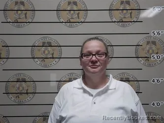Mugshot of Erica Lawler booked in Franklin County, Alabama on September 15, 2026