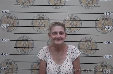Mugshot of Ginger South booked in Franklin County, Alabama on August 20, 2026