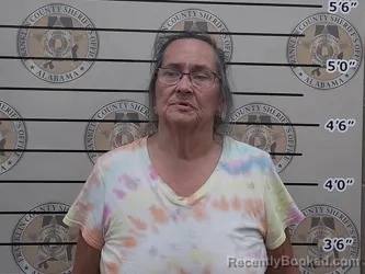 Mugshot of Sonya Schultz booked in Franklin County, Alabama on October 9, 2026