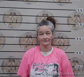 Mugshot of Kristy Looney booked in Franklin County, Alabama on October 14, 2026