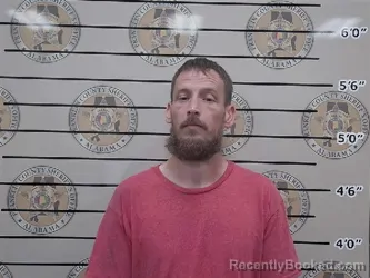 Mugshot of BRADLEY WAYNE WHITEHEAD booked in Franklin County, Alabama on July 14, 2026
