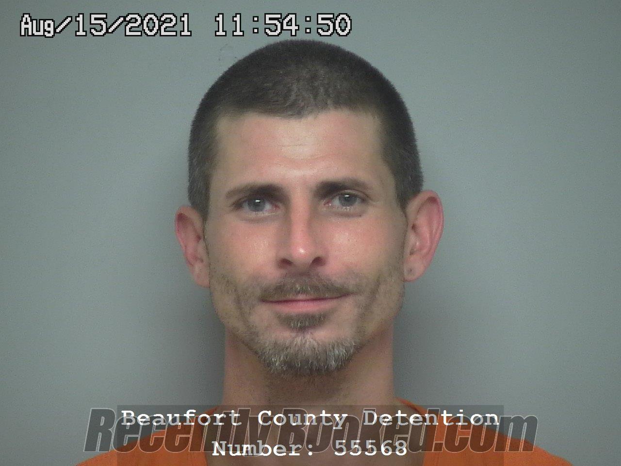 Booking photo from Beaufort County, South Carolina