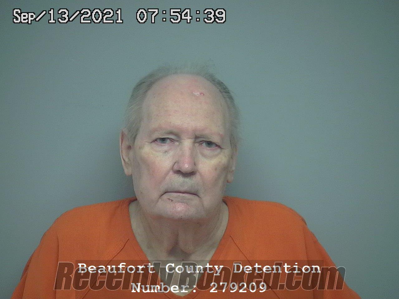 Booking photo from Beaufort County, South Carolina