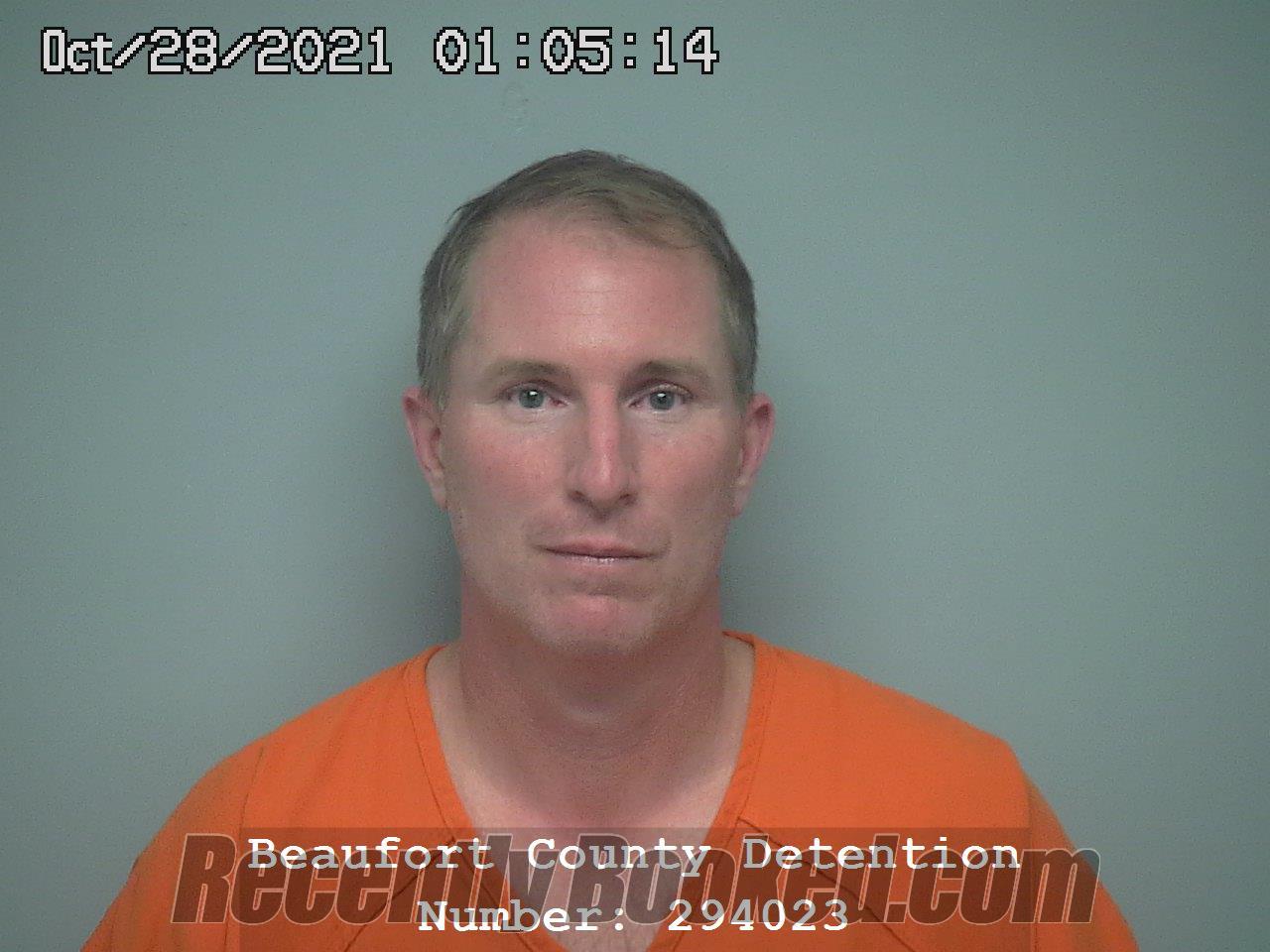 Booking photo from Beaufort County, South Carolina