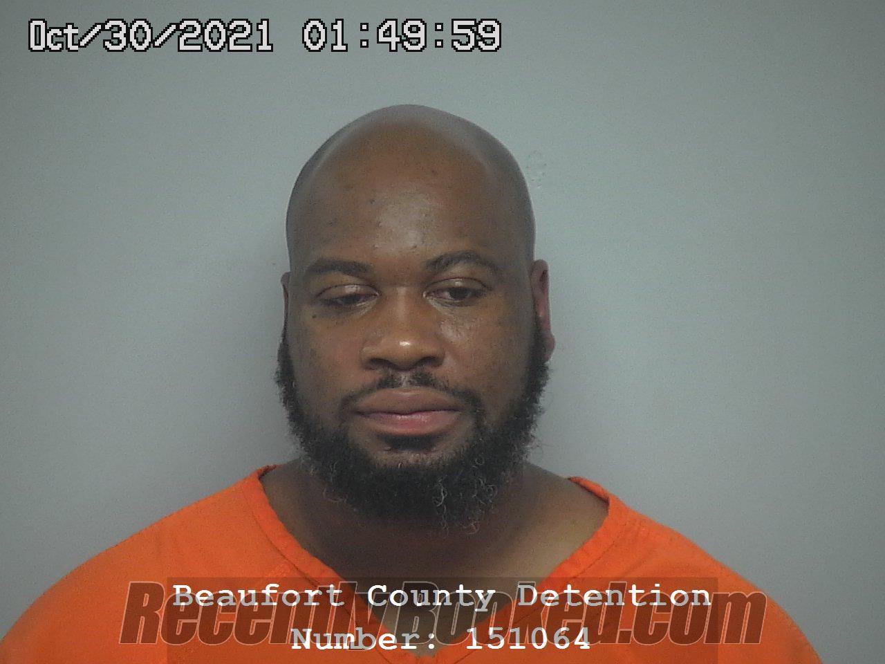 Booking photo from Beaufort County, South Carolina