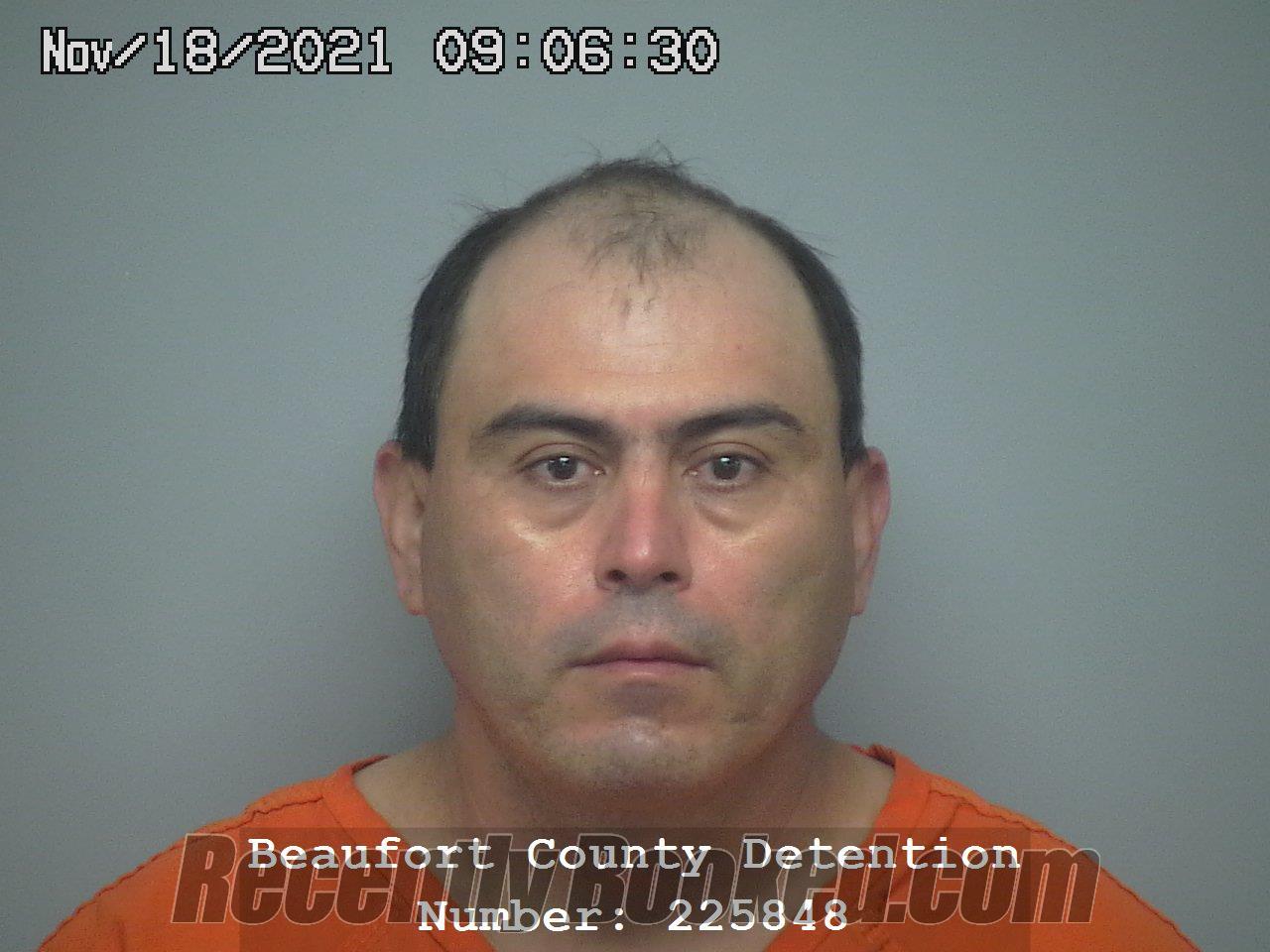 Booking photo from Beaufort County, South Carolina