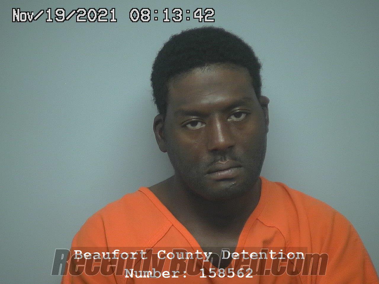 Booking photo from Beaufort County, South Carolina