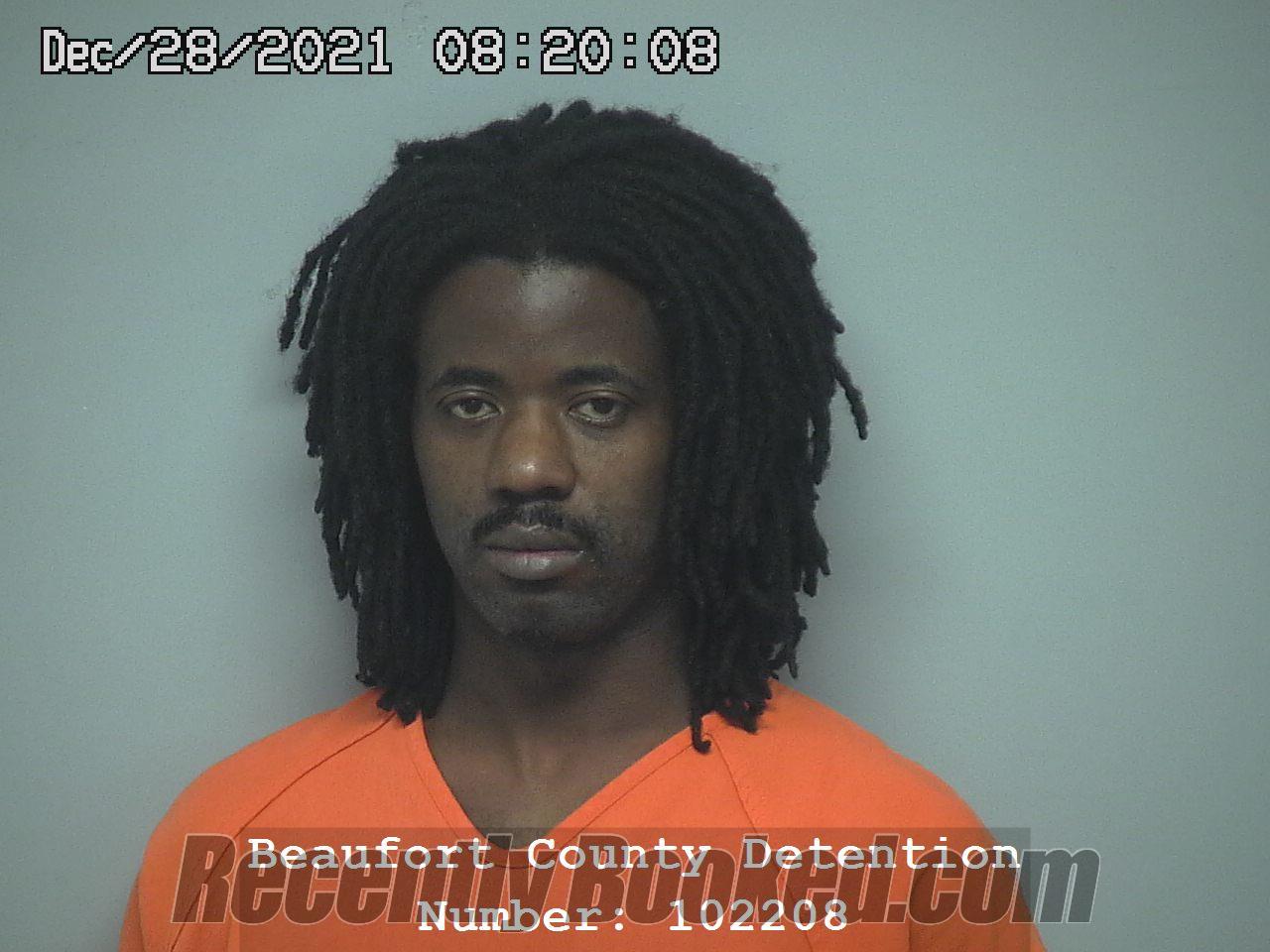 Booking photo from Beaufort County, South Carolina