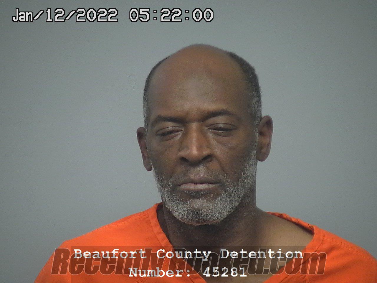 Booking photo from Beaufort County, South Carolina