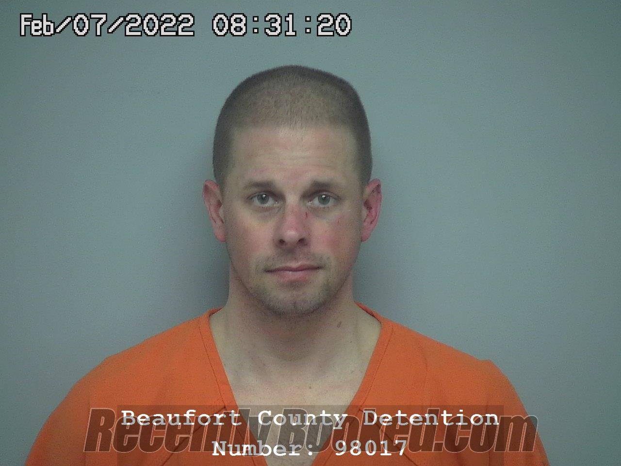 Booking photo from Beaufort County, South Carolina