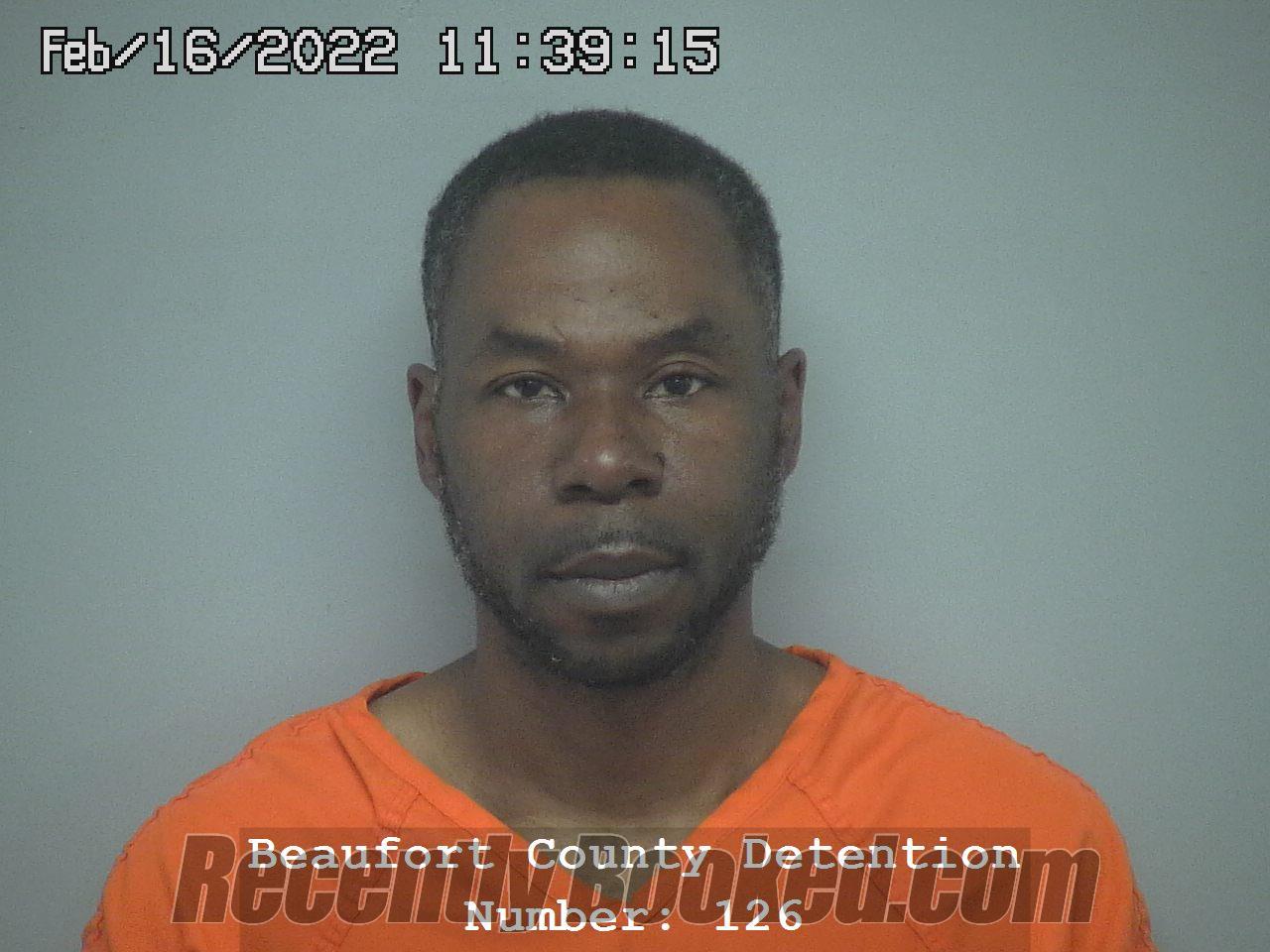 Booking photo from Beaufort County, South Carolina