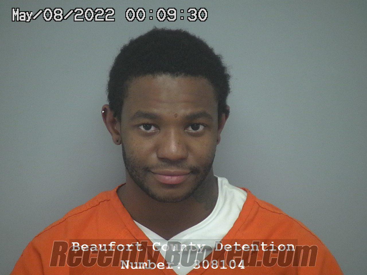 Booking photo from Beaufort County, South Carolina