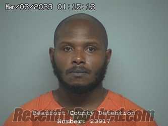 Booking photo from Beaufort County, South Carolina