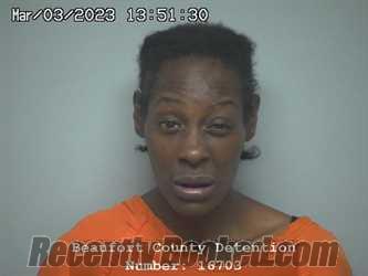 Booking photo from Beaufort County, South Carolina