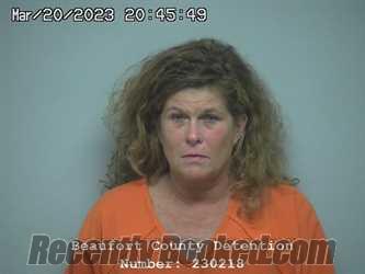 Booking photo from Beaufort County, South Carolina