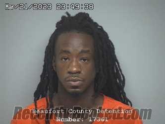 Booking photo from Beaufort County, South Carolina