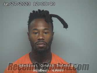 Booking photo from Beaufort County, South Carolina