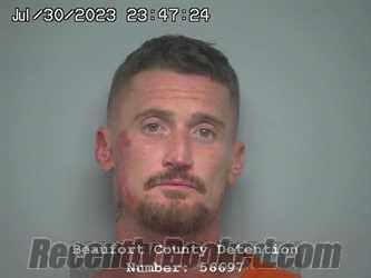 Booking photo from Beaufort County, South Carolina