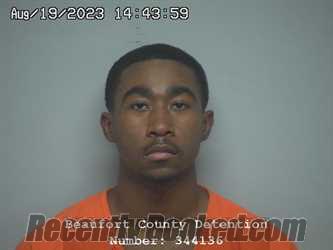 Booking photo from Beaufort County, South Carolina