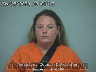 Booking photo from Beaufort County, South Carolina