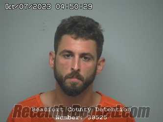 Booking photo from Beaufort County, South Carolina