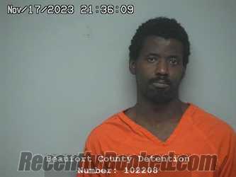 Booking photo from Beaufort County, South Carolina
