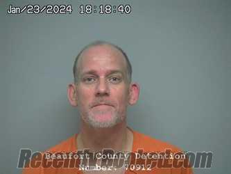 Booking photo from Beaufort County, South Carolina