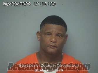 Booking photo from Beaufort County, South Carolina